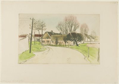 Köyün Kıyısındaki Ev by Théophile Alexandre Pierre Steinlen