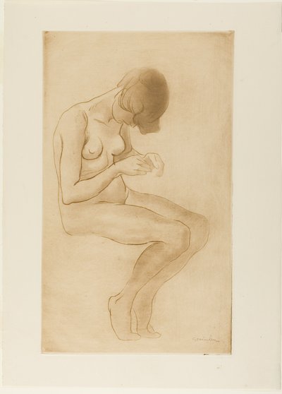 Tırnaklarını Düzelten Kadın by Théophile Alexandre Pierre Steinlen
