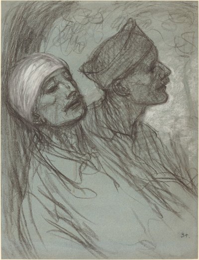 Yaralı Bir Asker ve Yoldaşı by Théophile Alexandre Steinlen