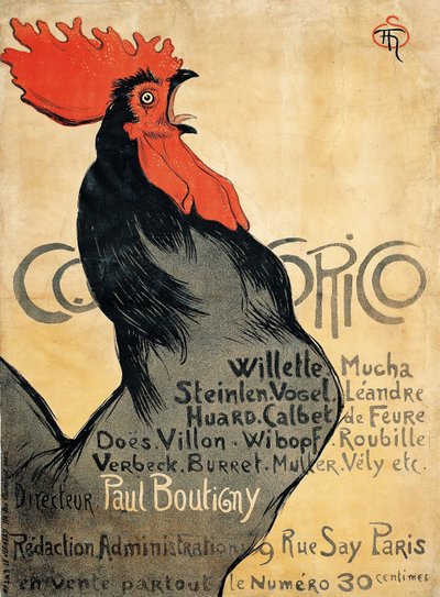 Cocorico Posteri by Théophile Alexandre Steinlen