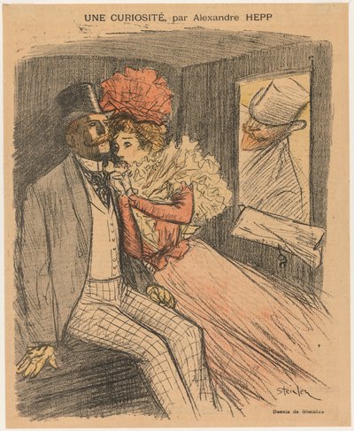 Resimli Gil Blas: Bir Merak, Alexandre Hepp, 1897. by Théophile Alexandre Steinlen