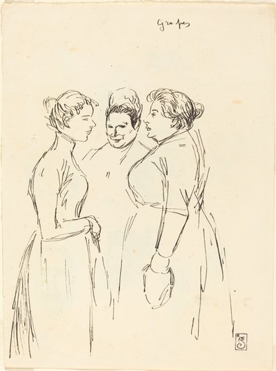 Dedikoducu Kadınlar, 19. yüzyılın sonu - 20. yüzyılın başı. by Théophile Alexandre Steinlen