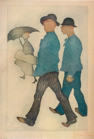 İki Jigolo, 1898. by Théophile Alexandre Steinlen