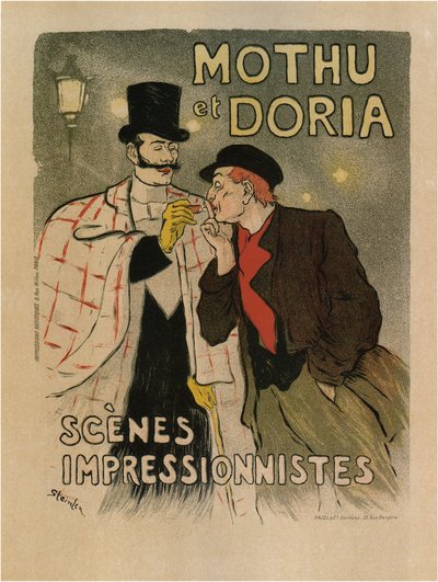 Mothu ve Doria. İzlenimci Sahneler, 1893 by Théophile Alexandre Steinlen