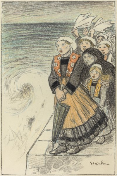 Denizcilerin Eşleri, 1896. by Théophile Alexandre Steinlen