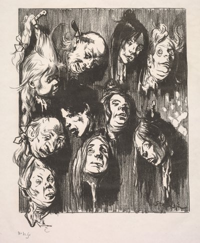 Bir Kuruş İçin On Suikast, 1897. by Théophile Alexandre Steinlen