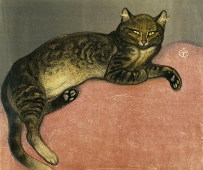 Yaz, Korkuluktaki Kedi; Yaz, Korkuluktaki Kedi, 1909 by Théophile Alexandre Steinlen