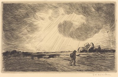 gök gürültüsü fırtınası by Théophile Alexandre Steinlen