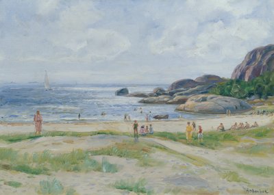 Yıkanan İnsanlar (tuval üzerine yağlı boya) by Thorolf Holmboe