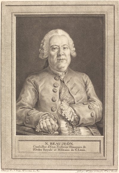 N.Beaujeon by Thérèse Éléonore Lingée after Charles Nicolas Cochin II