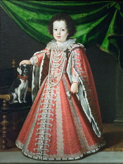 Vittoria della Rovere'nin çocukken portresi by Tiberio di Titi