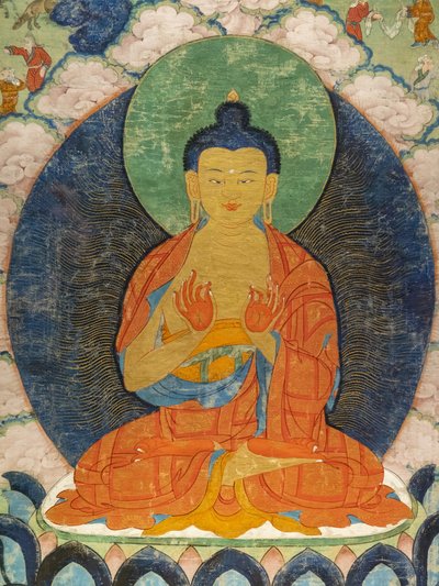 Buddha ve Üç Jakata: Makkapi, Ruru, Shabhamiga by Tibetan School