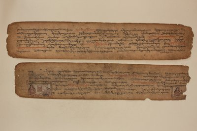 Milarepa Marpa için kuleler inşa ediyor, 1400-99 civarı (tezhipli el yazması) by Tibetan School