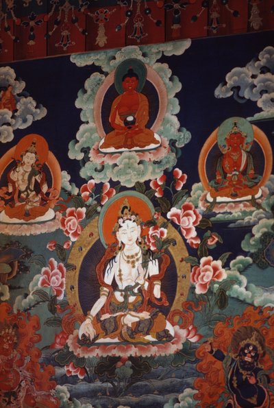 Tanrıları tasvir eden duvar resimleri, Potala Sarayı (Unesco Dünya Mirası Alanı) by Tibetan School