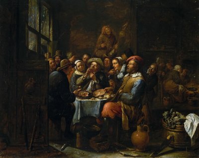 Bir Taverna İçi, c. 1650-1660. by Tilborgh