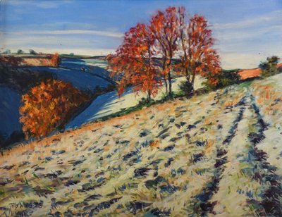 Autumn Frost, 2023 (tahta üzerine yağlıboya) by Tilly Willis