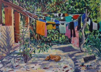 Çamaşır Gölgeleri 2021 (petrol) by Tilly Willis