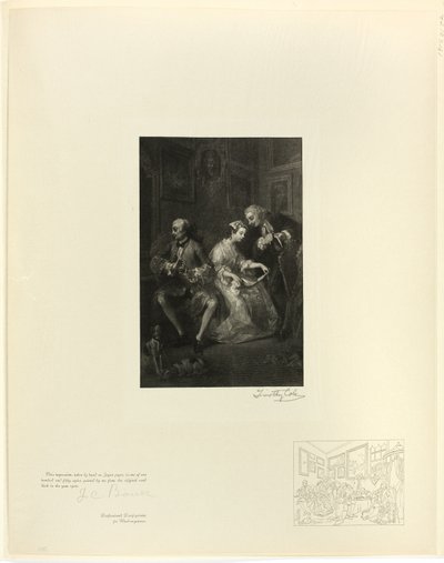 Evlilik à la mode (detay), Eski İngiliz Ustalarından by Timothy Cole
