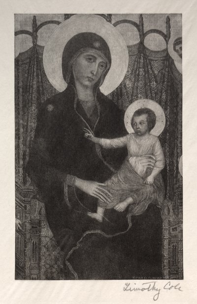 Eski İtalyan Ustalar: Madonna ve Çocuk, 1885. by Timothy Cole
