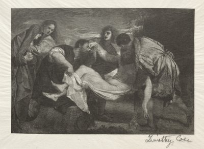 Eski İtalyan Ustalar: Entombment, 1889. by Timothy Cole
