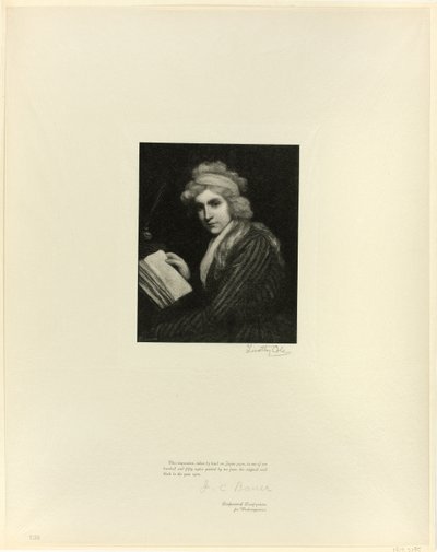 Mary Wollstonecraft'ın Portresi, Eski İngiliz Ustalarından by Timothy Cole