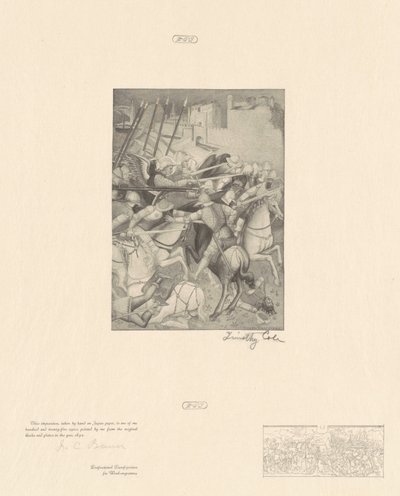 Aziz Efes Savaşı by Timothy Cole after Spinello Aretino