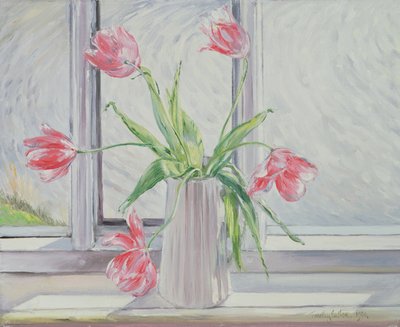 Hareketli Suya Karşı Laleler by Timothy Easton