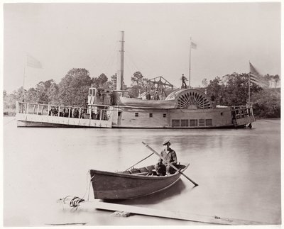 U.S. Gunboat, 1861-65 (cam negatiften gümüş albüm baskısı) by Timothy H. OSullivan