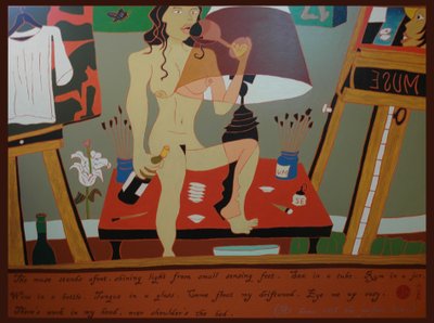 Mükemmel sevgiliyle evde, 2010, tuval üzerine yağlı boya by Timothy Nathan Joel