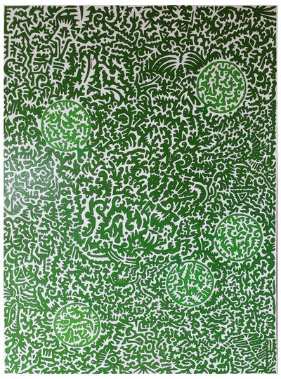 Doğanın Ruhu, 2012, ahşap üzerine yağlı boya by Timothy Nathan Joel