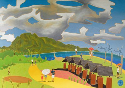 Eve dönüş yolu, Taitung, 2014, tuval üzerine yağlı boya by Timothy Nathan Joel