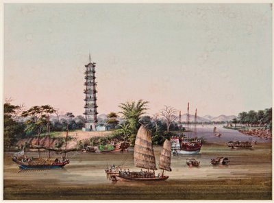 Dokuz katlı Whampoa Pagoda, Pearl River by Tingqua