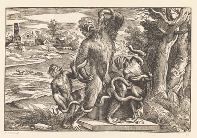 Laocoön grubunun karikatürü by Titiaan