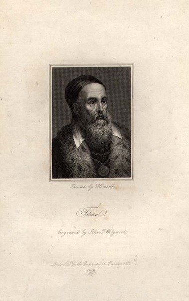 John T. Wedgwood tarafından kazınmış Titian portresi by Titian (c.1488 1576) (after)
