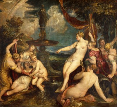 Diana ve Callisto, Titian (yaklaşık 1490-1576), tuval üzerine yağlı boya by Titian (c.1488 1576)