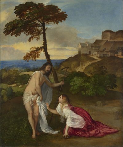 Noli me Tangere, c.1514 (tuval üzerine yağlı boya) by Tiziano Vecelli