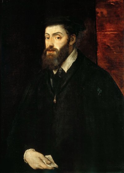 İmparator Charles V 1500-1558, 1549 portresi. by Titian