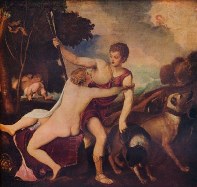 Venüs ve Adonis, c1545, 1937 by Tiziano Vecelli