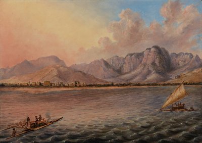 Mathwalta, Venua Levu Vitisa, Fiji, c.1840 (tuval üzerine yağlıboya) by Titian Ramsey Peale