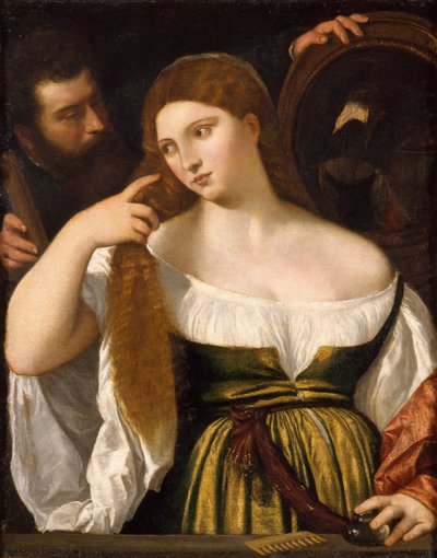Aynanın Önündeki Kız by Tiziano Vecelli