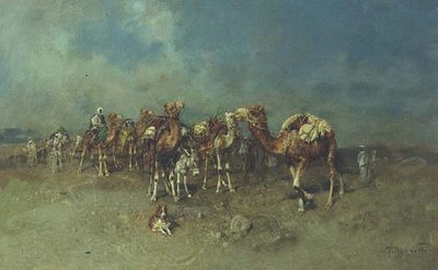 Bir Arap Karavanı by Tito Pelliciotti