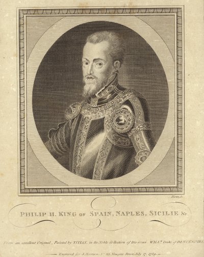 İspanya Kralı II. Philip by Tiziano Vecelli