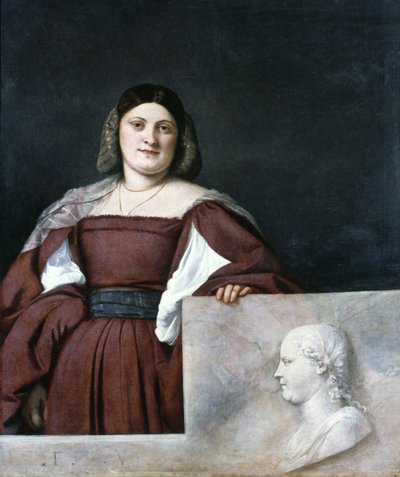 Bir Hanımefendinin Portresi, La Schiavona Dalmaçyalı Kadın, c1510-1512 by Tiziano Vecelli