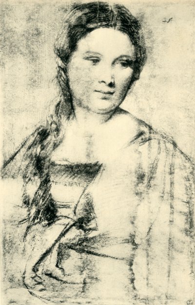 Genç bir kadının portresi, c1515, 1943. by Tiziano Vecelli