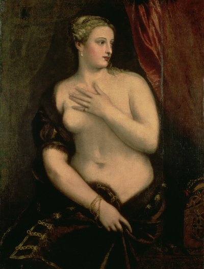 Aynadaki Yansımasını Düşünen Venüs by Tiziano Vecelli