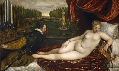Venüs, Organist ve Küçük Köpek by Tiziano Vecelli