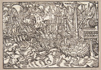 Gaius Duillius, Kartacalılara karşı bir deniz savaşında galip geldi. by Tobias Stimmer