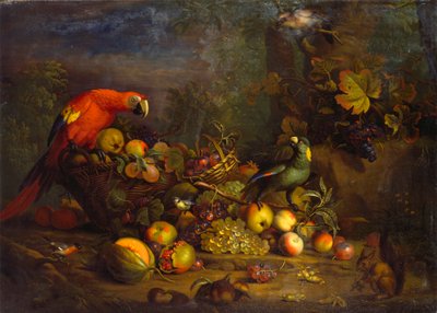 Diğer Kuşlar ve Sincap ile Papağanlar ve Meyve by Tobias Stranover