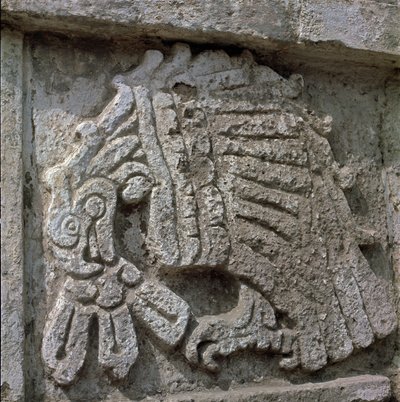 Bir kartal kabartması, Quetzalcoatl tapınağı by Toltec Toltec