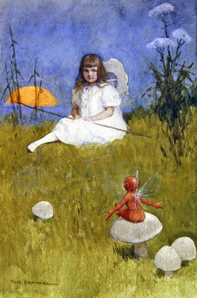 Bahçenin Altında (kağıt üzerine suluboya) by Tom Browne